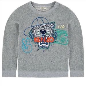 KENZO KIDS Tiger Marl Grey Sweater NWT